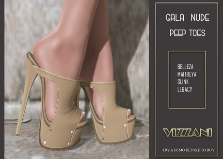 Second Life Marketplace - FANTASTICS HEELS MESH MOD. GALA NUDE